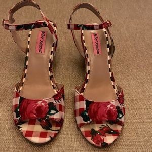 Betsey Johnson Rose Wedge Shoes